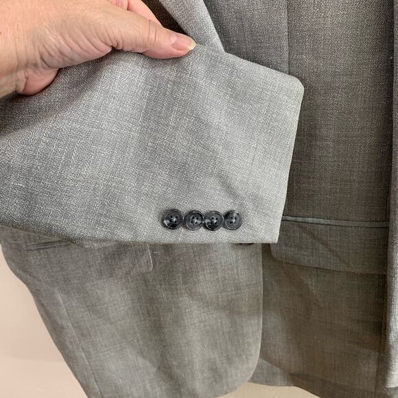 Jos. A. Bank Size 40 L Men's Linen Wool Sport Cost Blazer Jacket Gray Business - Picture 6 of 9